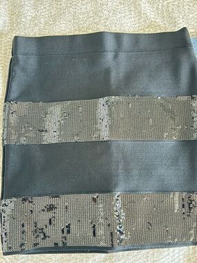 Guess Black Mini Skirt with Black Sequin Bands